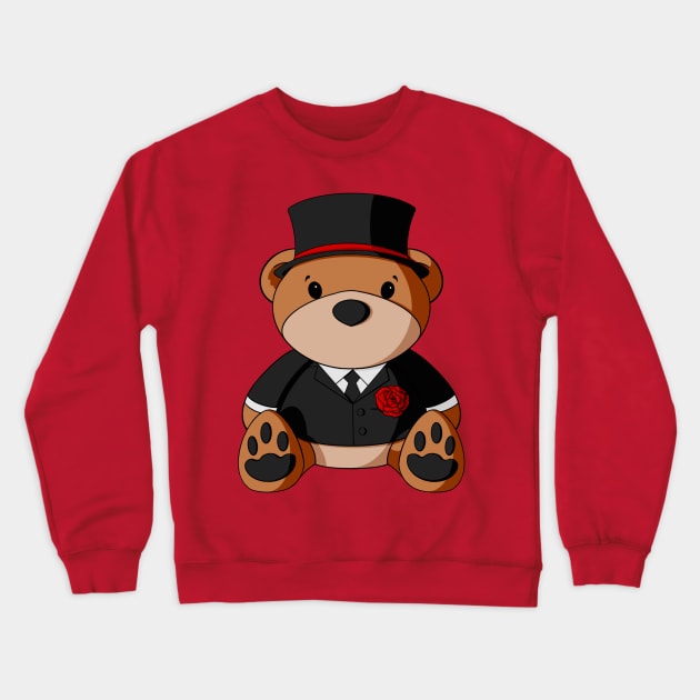 Groom Suit Teddy Bear Crewneck Sweatshirt by Alisha Ober Designs